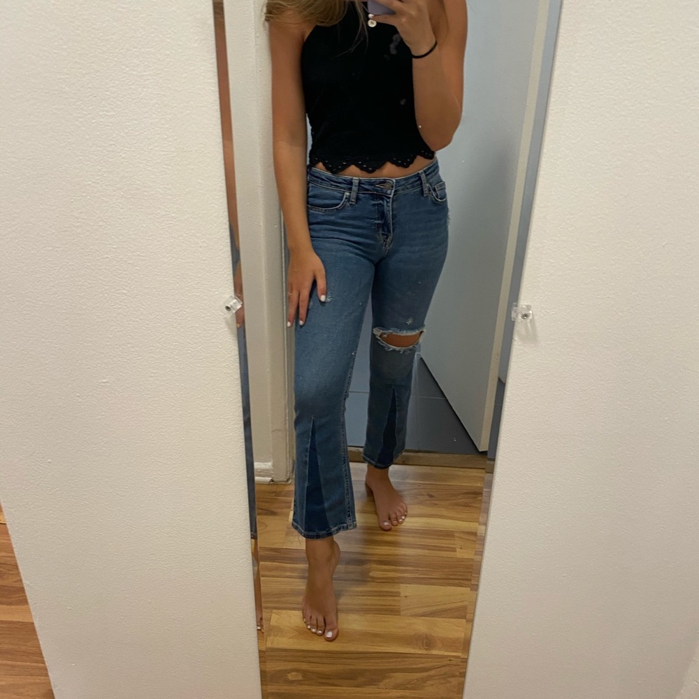 Free People Cropped Flare Jeans